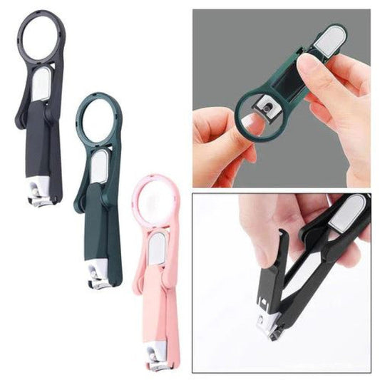 LED Magnifying Nail Clipper | Nail Cutter with Built-in Magnifier & Light for Easy Precision Grooming