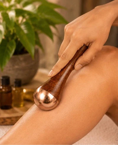 Kansa Wand Massager for Face, Body & Feet – Natural Ayurvedic Bronze Foot, Neck & Facial Tool