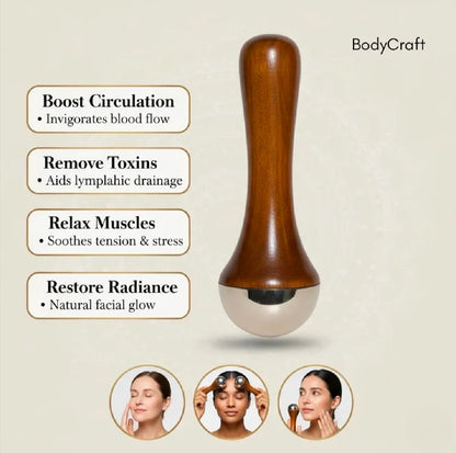 Kansa Wand Massager for Face, Body & Feet – Natural Ayurvedic Bronze Foot, Neck & Facial Tool