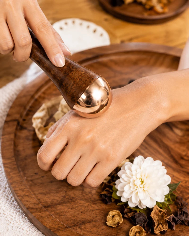 Kansa Wand Massager for Face, Body & Feet – Natural Ayurvedic Bronze Foot, Neck & Facial Tool