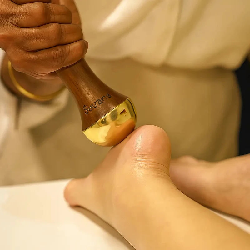 Kansa Wand Massager for Face, Body & Feet – Natural Ayurvedic Bronze Foot, Neck & Facial Tool
